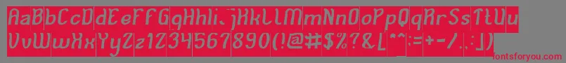 Cat Eyes Inverse Font – Red Fonts on Gray Background