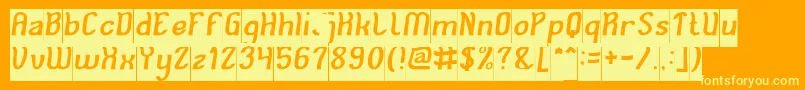 Cat Eyes Inverse Font – Yellow Fonts on Orange Background