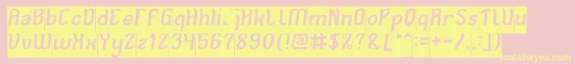 Cat Eyes Inverse Font – Yellow Fonts on Pink Background