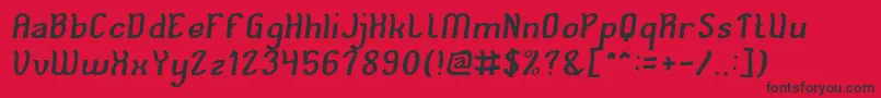 Cat Eyes Font – Black Fonts on Red Background