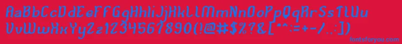 Cat Eyes Font – Blue Fonts on Red Background