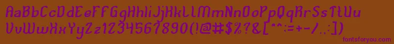 Cat Eyes Font – Purple Fonts on Brown Background