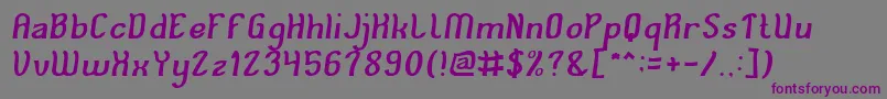 Cat Eyes Font – Purple Fonts on Gray Background