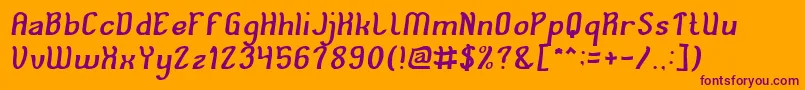 Cat Eyes Font – Purple Fonts on Orange Background