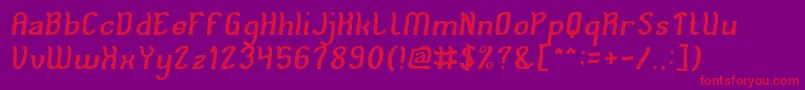 Cat Eyes Font – Red Fonts on Purple Background