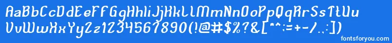 Cat Eyes Font – White Fonts on Blue Background
