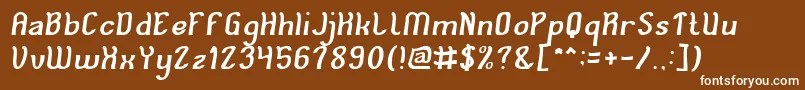 フォントCat Eyes – 茶色の背景に白い文字