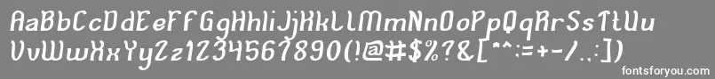 フォントCat Eyes – 灰色の背景に白い文字