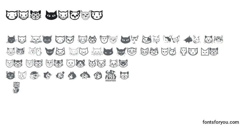 Czcionka Cat Faces – alfabet, cyfry, specjalne znaki