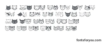 Przegląd czcionki Cat Faces