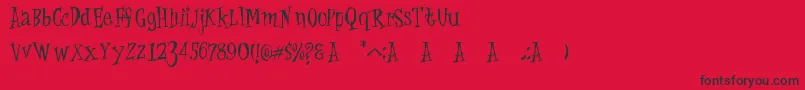 Cat Krap Font – Black Fonts on Red Background