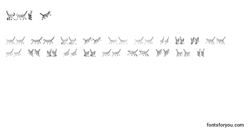Schriftart Cat3D – Alphabet, Zahlen, spezielle Symbole