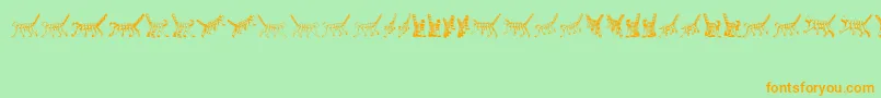 Cat3D Font – Orange Fonts on Green Background