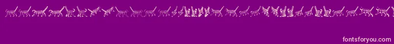 Cat3D Font – Pink Fonts on Purple Background