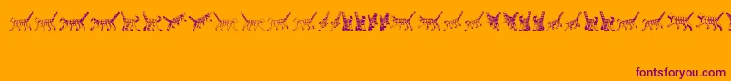 Cat3D Font – Purple Fonts on Orange Background