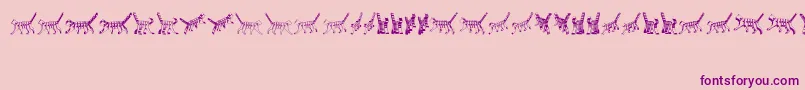 Cat3D Font – Purple Fonts on Pink Background