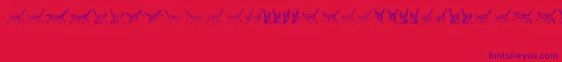 Cat3D Font – Purple Fonts on Red Background