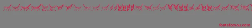 Cat3D Font – Red Fonts on Gray Background