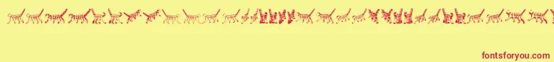 Cat3D Font – Red Fonts on Yellow Background