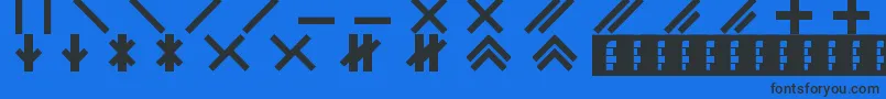 フォントCatabase – 黒い文字の青い背景