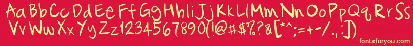 Cataclysmic Font – Yellow Fonts on Red Background