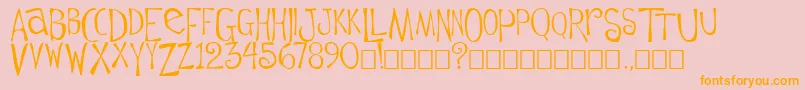 Flowerchild Font – Orange Fonts on Pink Background