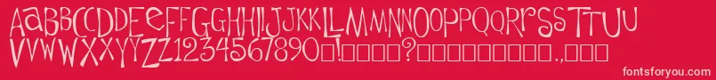 Подробнее о шрифте Flowerchild Шрифт Flowerchild – розовые шрифты на красном фоне