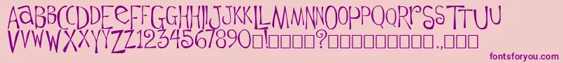 Flowerchild Font – Purple Fonts on Pink Background