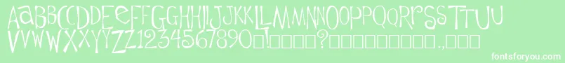 Flowerchild Font – White Fonts on Green Background