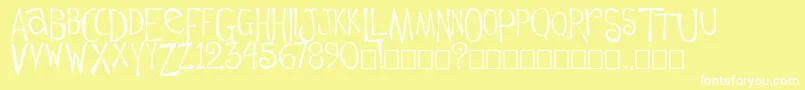 Flowerchild Font – White Fonts on Yellow Background