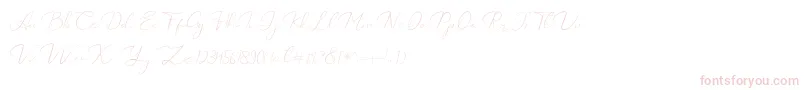 フォントCatalan Signature – 白い背景にピンクのフォント