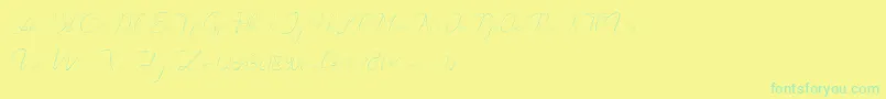 Catalan Signature Font – Green Fonts on Yellow Background