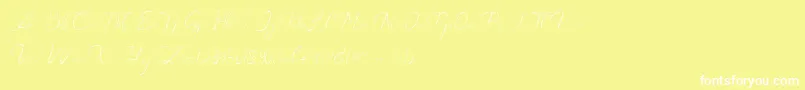 Catalan Signature Font – White Fonts on Yellow Background