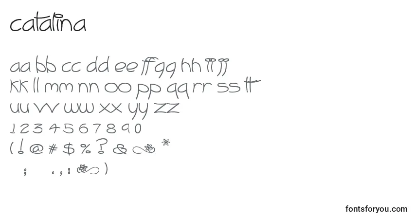 Czcionka Catalina (122973) – alfabet, cyfry, specjalne znaki