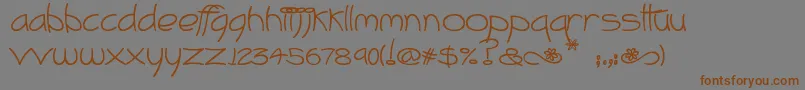 Catalina Font – Brown Fonts on Gray Background