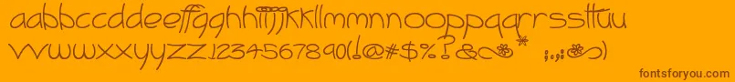 Catalina Font – Brown Fonts on Orange Background