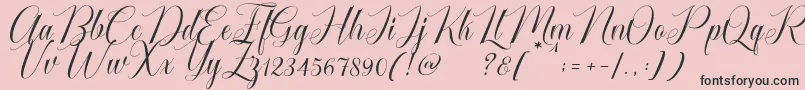 fuente Cataline Script – Fuentes Negras Sobre Fondo Rosa