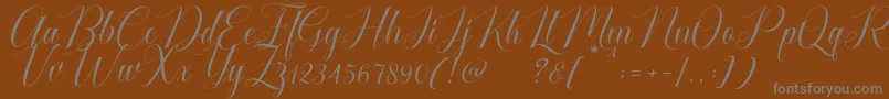 Шрифт Cataline Script – серые шрифты на коричневом фоне