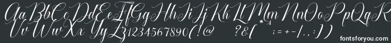 Cataline Script-fontti – valkoiset fontit