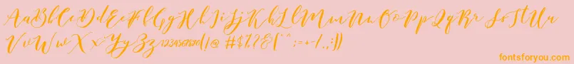 fuente Catandra Brush Script – Fuentes Naranjas Sobre Fondo Rosa