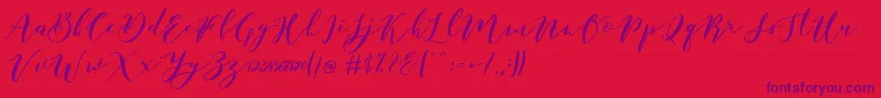 fuente Catandra Brush Script – Fuentes Moradas Sobre Fondo Rojo