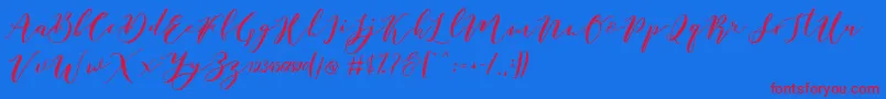 fuente Catandra Brush Script – Fuentes Rojas Sobre Fondo Azul