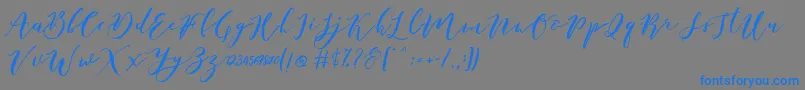 Шрифт Catandra Brush Script – синие шрифты на сером фоне