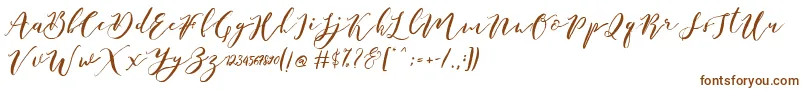 fuente Catandra Brush Script – Fuentes Marrones Sobre Fondo Blanco