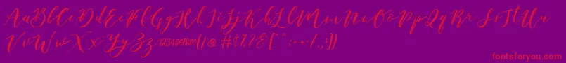 Шрифт Catandra Brush Script – красные шрифты на фиолетовом фоне