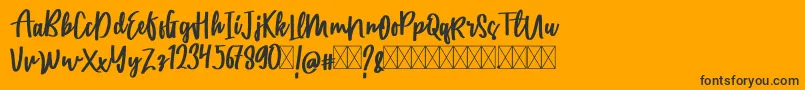 CatarinaFree-Schriftart – Schwarze Schriften auf orangefarbenem Hintergrund
