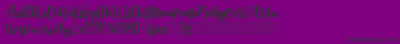 CatarinaFree-Schriftart – Schwarze Schriften auf violettem Hintergrund