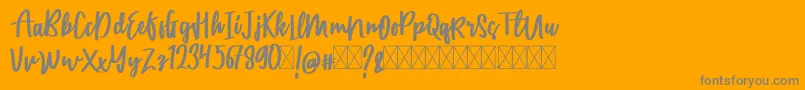 Weitere Informationen zur CatarinaFree-Schriftart CatarinaFree-Schriftart – Graue Schriften auf orangefarbenem Hintergrund