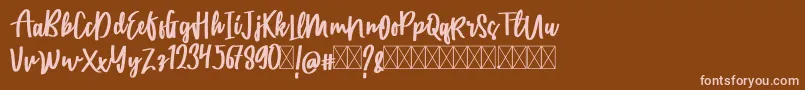 CatarinaFree Font – Pink Fonts on Brown Background