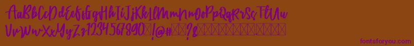 CatarinaFree Font – Purple Fonts on Brown Background